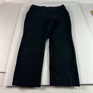 Spanx Ponte Perfect Slim Straight Pants Women 32x25* Black High Rise Crop Tag XL